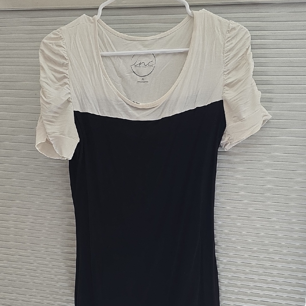 INC International Concepts Women's Top in Black and Cream